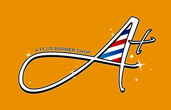 A Plus Barber Shop Logo Design by Sargent Branding
